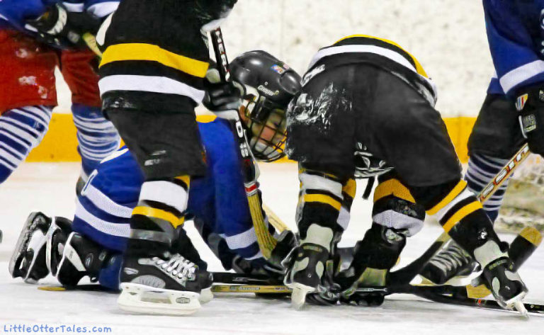 boys hockey melee
