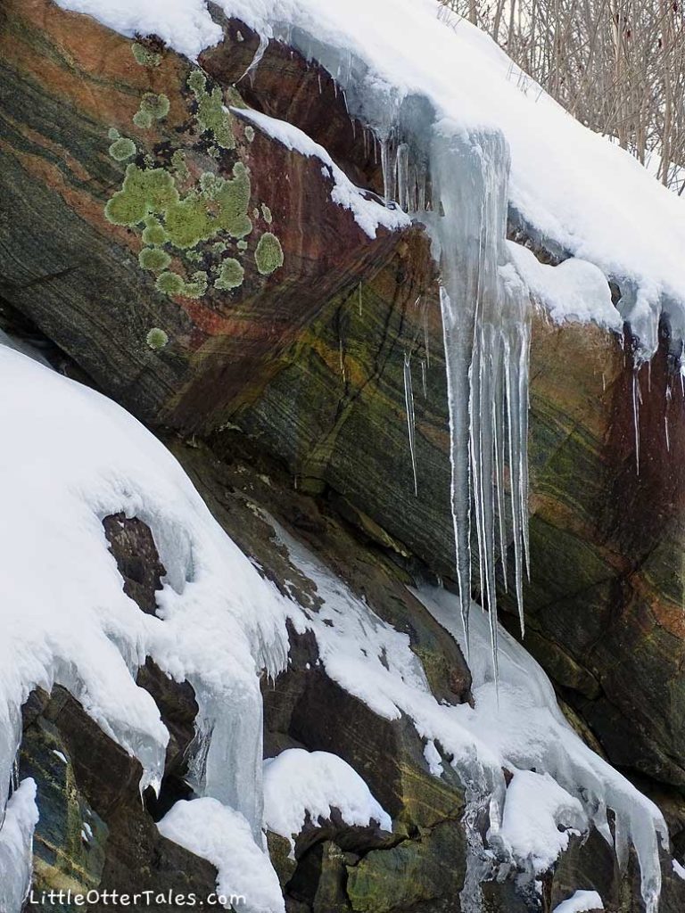 granite gneiss with icicles